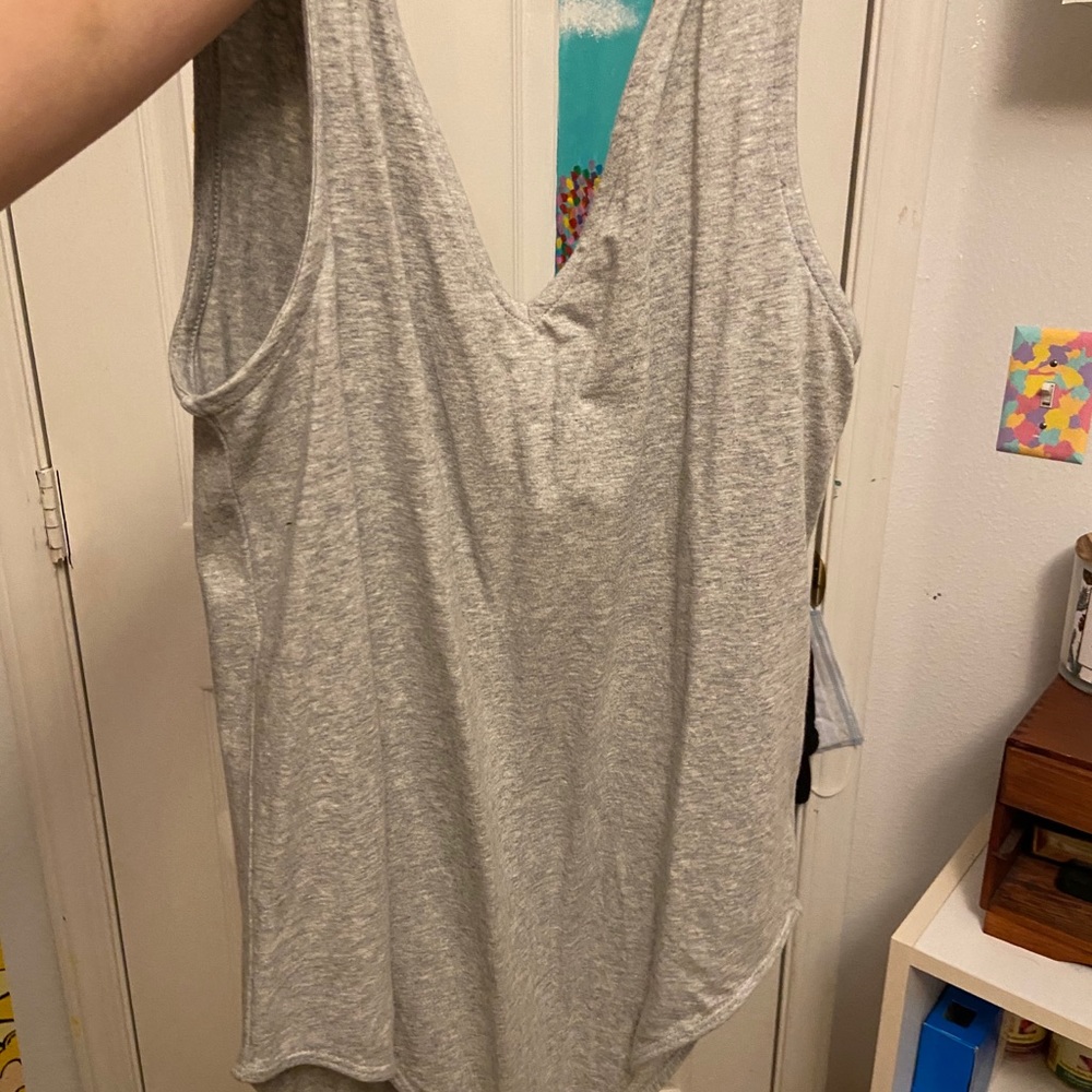Grey body suit